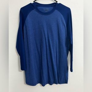 New Era - 3/4 sleeve - heather blue shirt